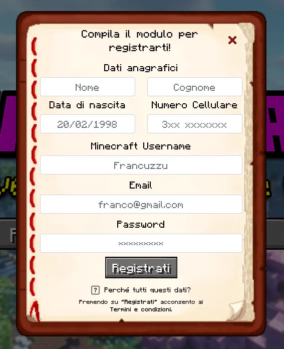 mc form