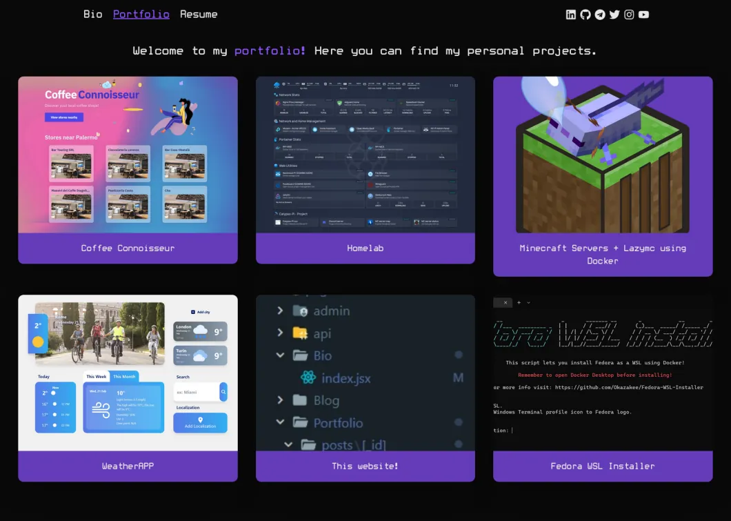 First version of the site 2